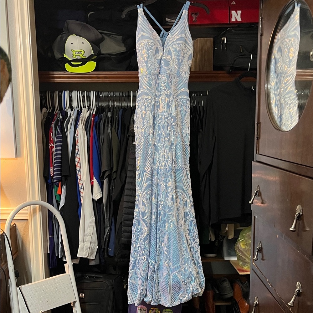Morgan & Co. Light Blue Maxi Dress